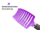 Zabolight Vent Hair Brush Vented Detangling Hair Brush for Thick Long Curly Hair, Curved Fast Blow Drying Brush for Women & Men (Purple) Zabolight