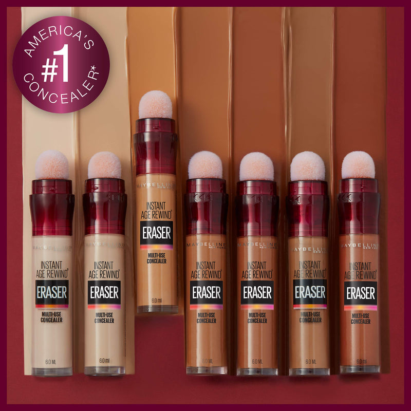 Maybelline New York Instant Age Rewind Eraser Dark Circles Treatment Multi-Use Concealer, 142 Golden, 0.2 Fl Oz Maybelline New York
