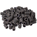 PANA 100 Pieces Nail Sanding Bands Professional Nail Manicure Great Fit for Nail Drill Bits for Acrylic Nails (150 Grit, Black) PANA