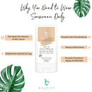 Mineral Tinted Sunscreen Stick - Zinc Oxide Sunscreen Lotion Stick Made with Organic Ingredients, Best Sun Protection Travel Sunscreen Face - Body, Reef Friendly, Broad Spectrum, Water Resistant Creme Beauty by Earth