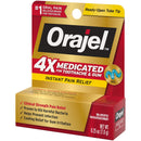 Orajel 4X for Toothache & Gum Pain Severe Gel Tube, No Color, 0.25 Ounce Orajel