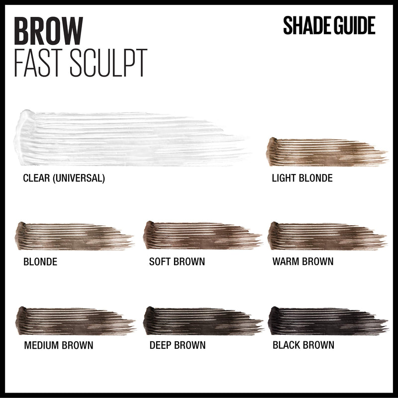 Maybelline Brow Fast Sculpt, Shapes Eyebrows, Eyebrow Mascara Makeup, Black Brown, 0.09 Fl. Oz. Maybelline New York