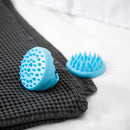 Hair Scalp Massager and Shower Dandruff Brush by Flathead Products - for Shower Dandruff Removal - Wet and Dry Use - Encourages Growth - Includes 2 Massage Removal Heads | Blue (2-Pack) Flathead Products Store