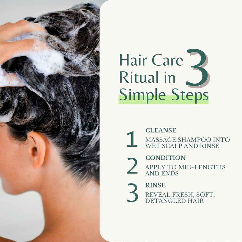 Peppermint Shampoo and Conditioner with Castor Oil & Biotin, Soothes Dry, Itchy Scalp, Strengthens Hair, Reduces Thinning & Hair Loss, Promotes Growth, Adds Volume, Sulfate-Free, 16 fl oz Each Infinity Warehouse