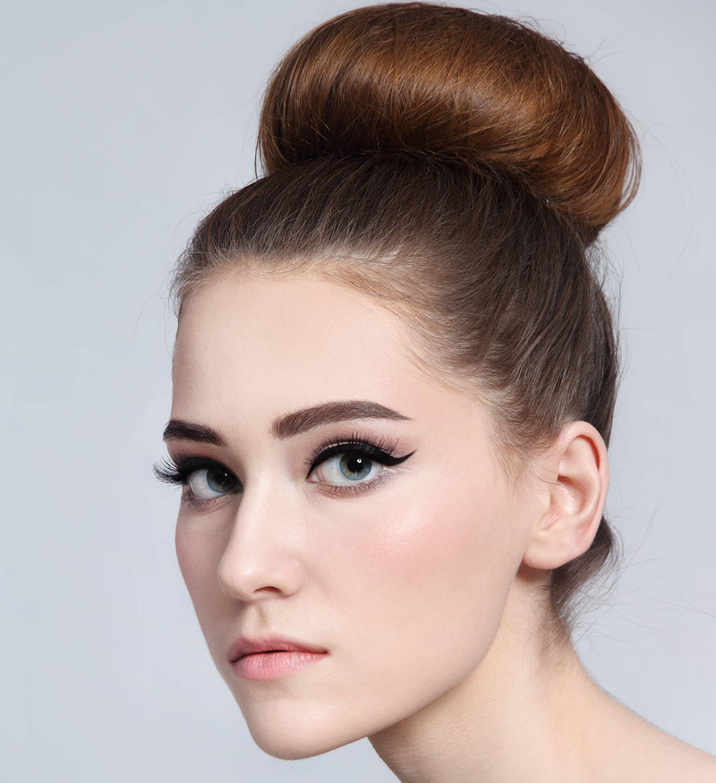 Styla Hair Brown Magic Hair Bun Maker 4 Pack (2 Small, 2 Large) Foam Sponge Buns Shaper Accessories Strong Flexible Reusable Bun Twister for Updo’s, Ballet Buns, French Twist, Waves & more! Styla Hair