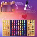 UCANBE 5pcs Eyeshadow Makeup Set -114 Shades MIRROR Eye Shadow Palette, 15 Soft Brushes Set, 1 Eye Primer Base, 2 Make up Blending Sponges, All In One Gift Kit UCANBE