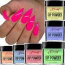 Dip Powder Nail Kit - 10 Dip Powder Colors Refill with Glow in The Dark Nail Dip Powder ASTOUND BEAUTY