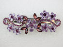 Faship Purple Crystal Flower Hair Barrette Clip Faship