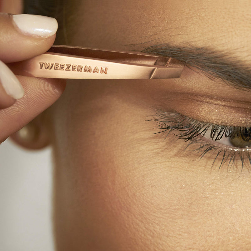 Tweezerman Rose Gold Slant Tweezer and 10X Mirror Model No. 4256-R Tweezerman