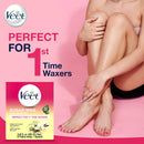 Veet Sugar Wax Hair Remover - Contains 12 Fabric Strips & 1 Spatula with a Temperature Indicator (Pack of 3) Veet