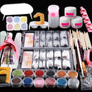 Acrylic Nail Tools, Coosa Acrylic powder Shiny Glitter Nail Art Decoration Professional DIY Gel Nail Kit Manicure File Nail Art Set with Nail Dryers COOSA