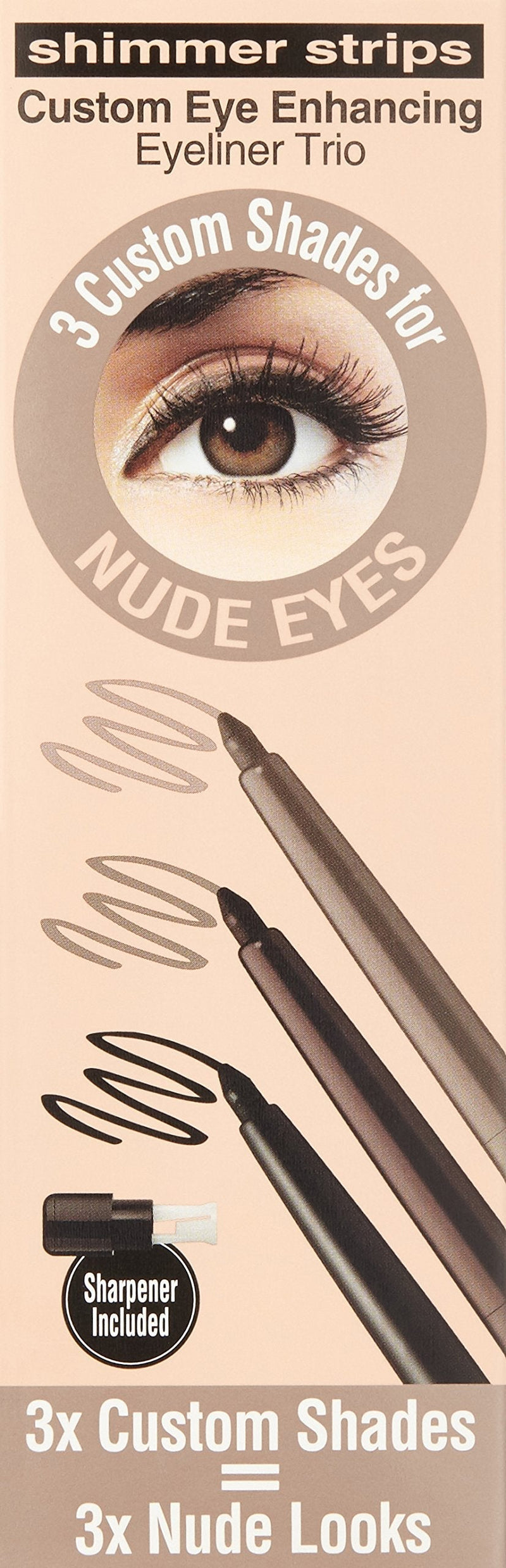 Physicians Formula Shimmer Eyeliner Pencil Set Of 3, Black, Dark Brown, Brown, Custom Eye Enhancing Eyeliner Trio, Universal Looks Collection Nude Physicians Formula
