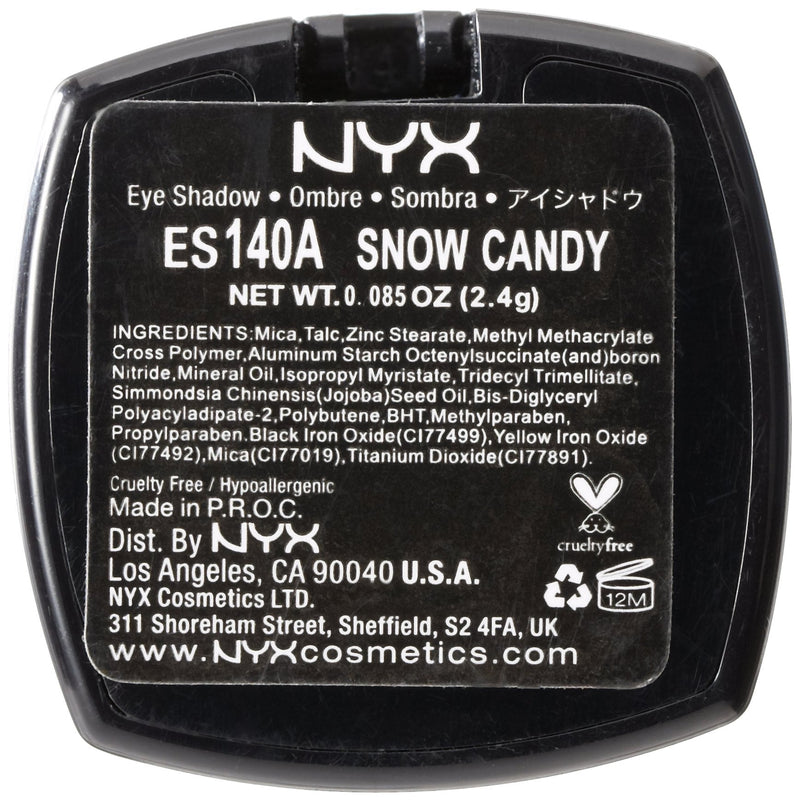 NYX Professional Makeup Single Eyeshadow, Snow Candy, 2.5 g NYX PROFESSIONAL MAKEUP