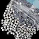 4500 Pieces Hot Fix Glass Flatback Rhinestones HotFix Round Crystal Gems (Crystal Clear, SS6) MASSIVE BEADS