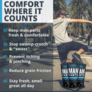 Super Fresh | Ball Deodorant for Men - Powder Protection | Prevent Sticky Man Parts & Odor | Talc-Free, Paraben-Free, Aluminum-Free | Lotion-to-Powder, Quick-Dry Formula | 4 fl oz Tube | 2 Pack SweatBlock