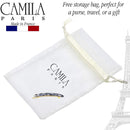 Camila Paris CP2989 French Hair Slides Clips for Women Handmade Small Girls Side Slide-in Barrette Clip, Hair Accessories for Women. Strong Hold No Slip Grip Fashion Durable Styling, Made in France Camila