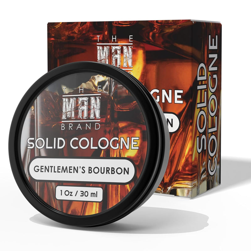 Solid Cologne Men's Gentlemen's Bourbon Scent, Wax Bourbon Cologne for men, Solid Perfume with Bourbon Scent for men (1 Ounce, Gentlemen's Bourbon Mens Cologne Balm) Infinity Warehouse