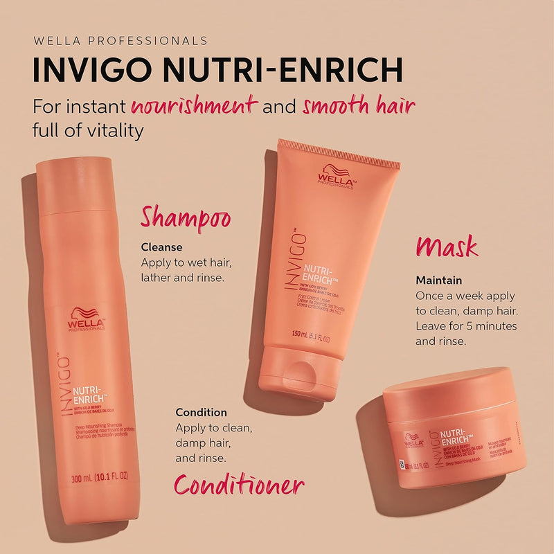 Wella Professionals Invigo Nutri-Enrich Shampoo Deep Nourishing For Dry & Damaged Hair oz Infinity Warehouse