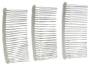 Enchanted Brides 27 Teeth Fancy DIY Tulle-Wrapped Metal Wire Hair Combs for Bridal Wedding Veil Combs(