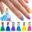 Disney Princess - Townley Girl Castlebox Non-Toxic Peel-Off Water-Based Natural Safe Quick Dry Nail Polish | Gift Kit Set for Kids Girls, First Princess | Opaque Colors, Ages 3+ (18 Pcs) Townley Girl