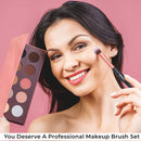 BS-MALL Stand Up Makeup Brushes Premium Synthetic Foundation Powder Concealers Eye Shadows Makeup 14 Pcs Brush Set, Rose Golden BS-MALL