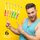 Bulk Travel Toothbrush, Folding, Built in Toothbrush Cover, Individually Wrapped , Camping, Hiking (25 Pack Medium) Lingito