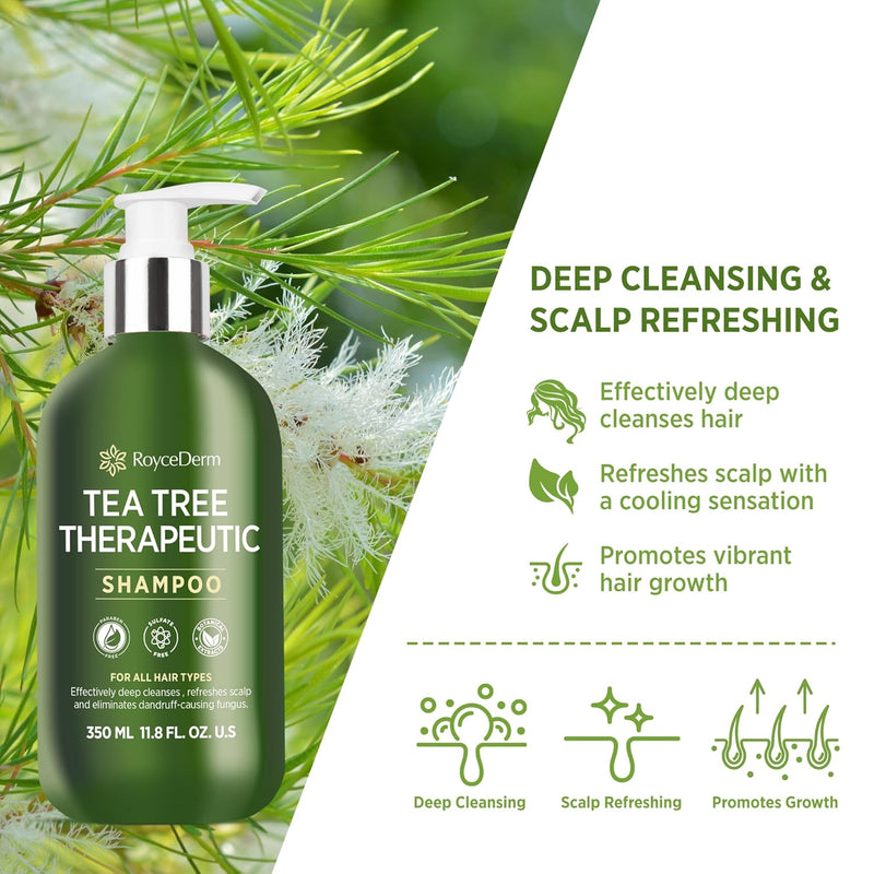 Roycederm Tea Tree Antifungal Care Bundle: Body Wash & Shampoo for Skin and Scalp Health Infinity Warehouse