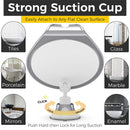 HoneyBull Shower Mirror Fogless for Shaving - with Suction, Razor Holder for Shower & Swivel, Mirrors, Shower Accessories, Bathroom Mirror, Bathroom Accessories, Holds Razors for Men (Chrome) HONEYBULL