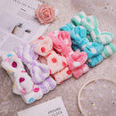 IVARYSS Makeup Headband, 6 Pcs Microfiber Soft Fuzzy Spa Headband for Washing Face, Cosmetic Facial Shower Head Wraps, Cute Colorful Bow Hair Band for Women and Girls (Color B) IVARYSS Store