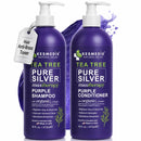 Tea Tree Purple Shampoo & Conditioner Set for Bleached, Silver & Gray Hair Infinity Warehouse