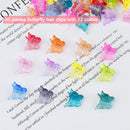EAONE Butterfly Hair Clips 50Pcs, Pastel Cute Hair Clips Mini Small Hair Claw Clips Hair Aesthetic Accessories for 90s 2000s Girls Women Hair with Container Package, Gradient Transparency Colors EAONE