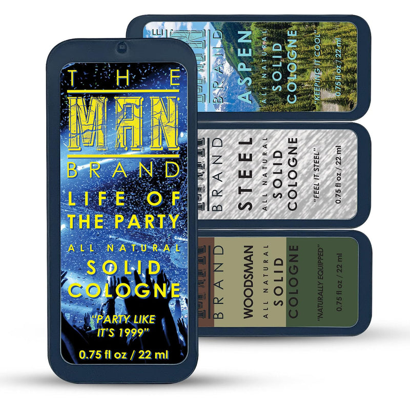 Mens Sample Solid Cologne Pack with Aspen Solid Cologne, Lumberjack Solid Cologne, Woodsman cologne, Mystery Man cologne and more (Play Daily Sampler Cologne Set - 7 Pack - 0.75 oz each) Infinity Warehouse