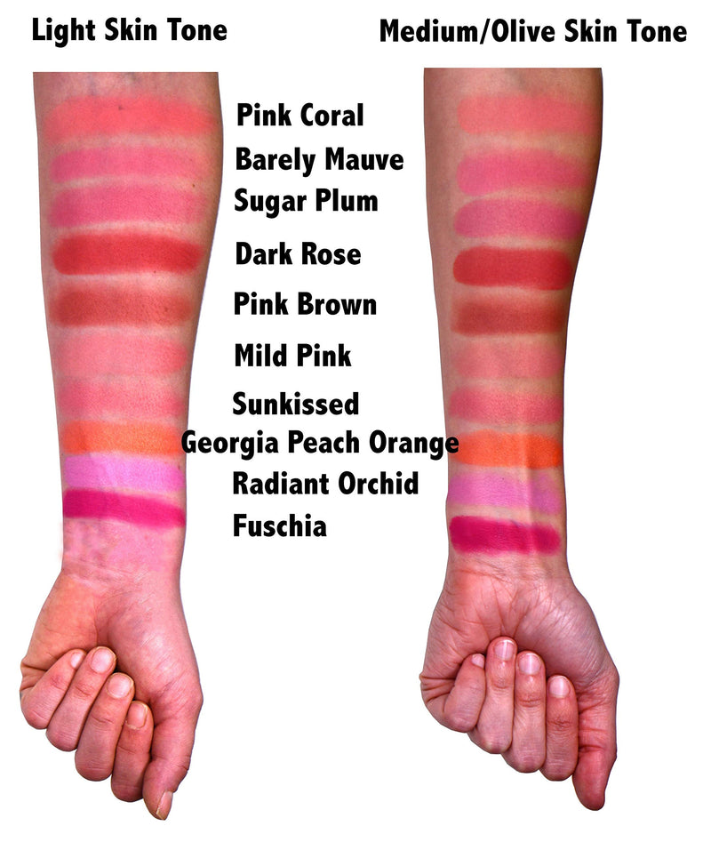 Pure Ziva Georgia Peach Orange Tangerine Summer Blush Pressed Cheek Blush Pressed Cheek Color Contour Powder, Talc & Paraben Free, 4 Grams, No Animal Testing & Cruelty Free Pure Ziva