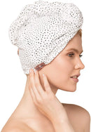 Kitsch Microfiber Hair Towel Wrap for Women, Hair Turban for Drying Wet Hair, Easy Twist Hair Towels, Super Absorbent and Ultra Soft (Micro Dot) Kitsch Store