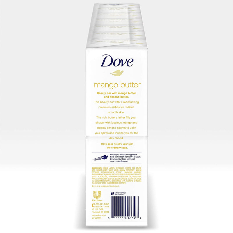 Dove Beauty Bar To Moisturize Dry Skin With Mango Butter More Moisturizing Than Bar Soap 3.75 oz 14 Bars Dove Store