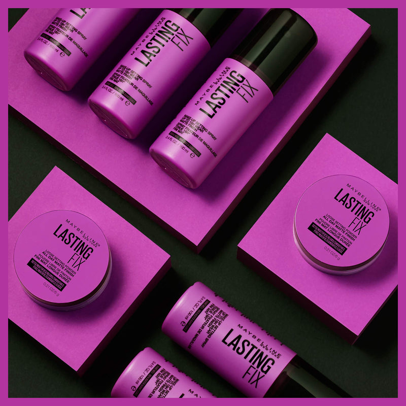 Maybelline Facestudio Lasting Fix Setting + Perfecting Loose Powder Makeup, All Day Matte Wear, Minimizes Shine, Sets Foundation Makeup, Translucent, 0.21 oz. Maybelline New York