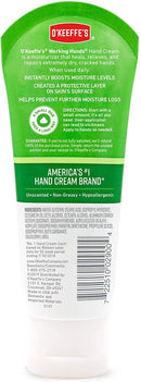 O'Keeffe's Working Hands Hand Cream, 3oz Tube and Working Hands Night Treatment Hand Cream, 3 Ounce Tube O'Keeffe's