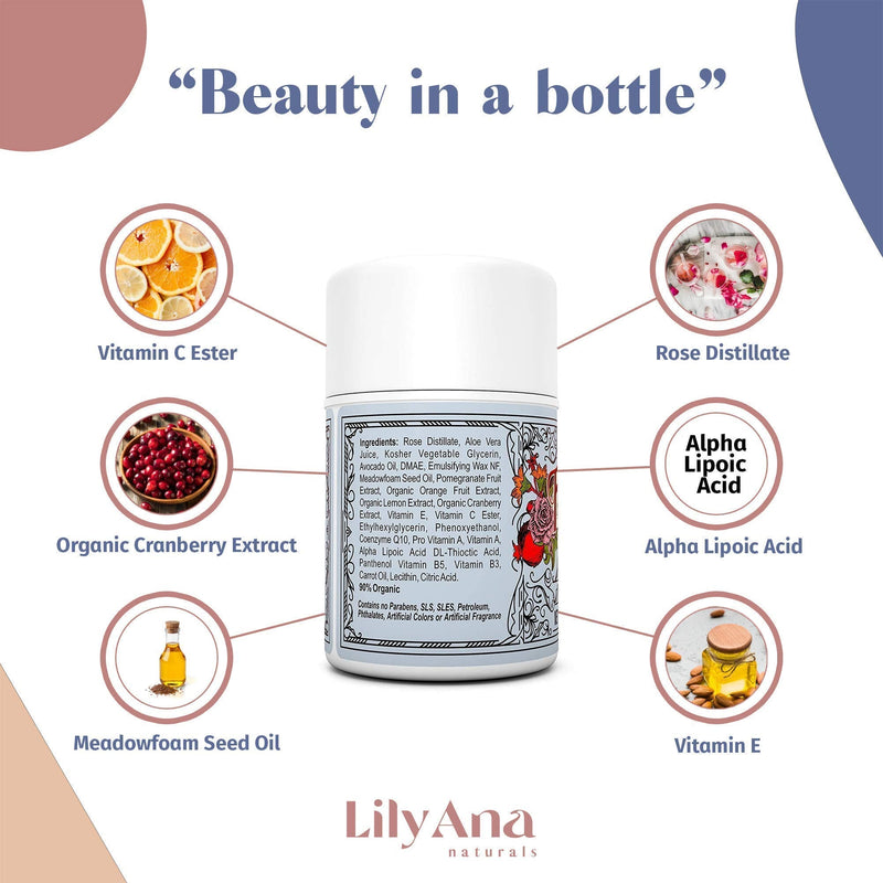 LilyAna Naturals Anti Aging Retinol Cream and Face Cream Bundle 1.07 oz LilyAna Naturals Store