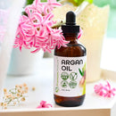 Argan Oil Organic, Virgin, 100% Pure, Cold Pressed Argon Oil Serum For Hair Stimulate Growth for Dry and Damaged Hair. Argan Oil for Skin Body Moisturizer. Nails Protector 4 oz Premium Nature