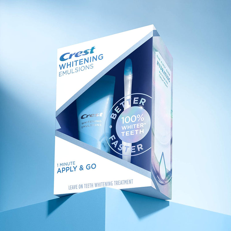Crest Whitening Emulsions Leave-on Teeth Whitening Kit With Whitening Wand, 0.88 Oz (25 G), 0.88 ounces Crest