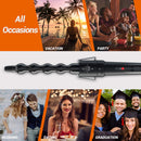 5 in 1 Curling Iron Wand Set, Ohuhu Upgrade Curling Wand 5Pcs 0.35 to 1.25 Inch Interchangeable Ceramic Barrel Heat Protective Glove, Dual Voltage Hair Curler, Black, Valentine's Day Gift Ohuhu