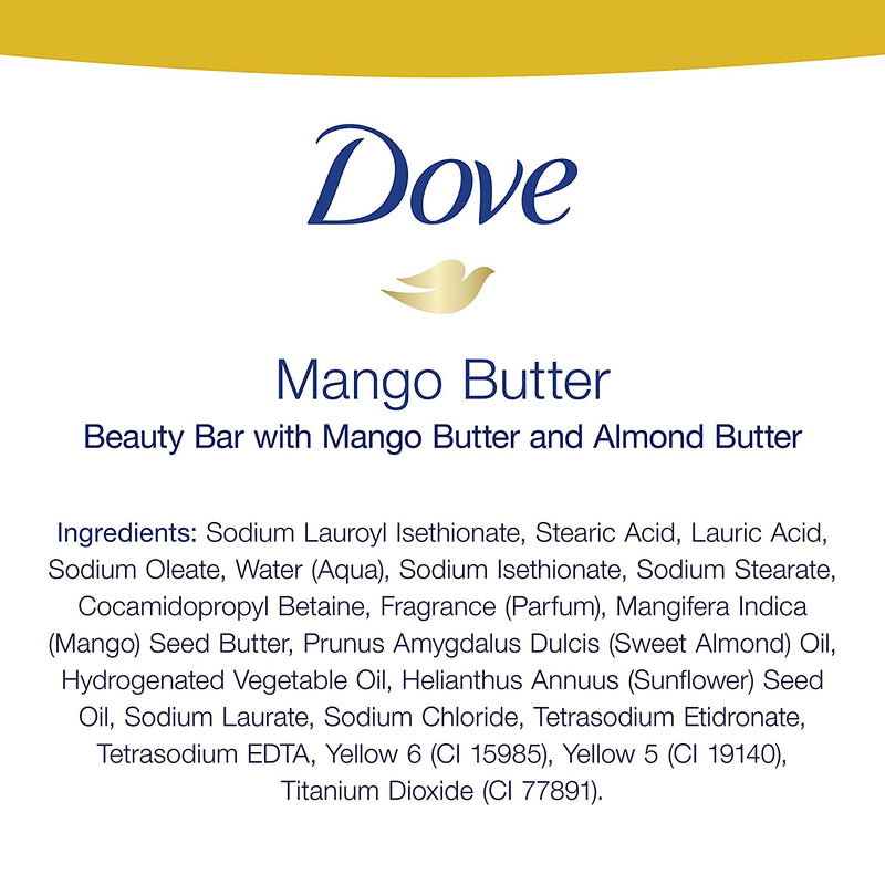 Dove Beauty Bar To Moisturize Dry Skin With Mango Butter More Moisturizing Than Bar Soap 3.75 oz 14 Bars Dove Store