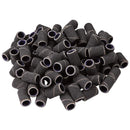 PANA 100 Pieces Nail Sanding Bands Professional Nail Manicure Great Fit for Nail Drill Bits for Acrylic Nails (180 Grit, Black) PANA