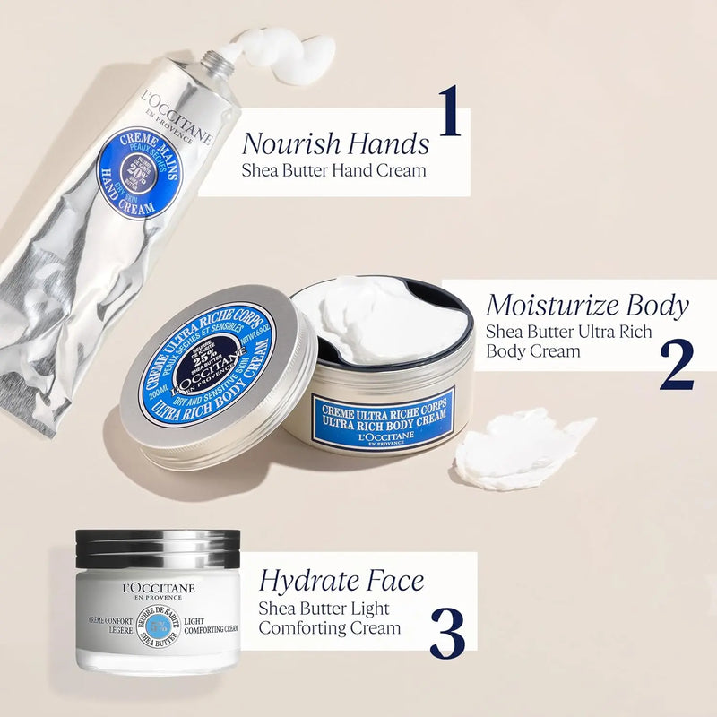 L’OCCITANE Shea Light Comforting Face Cream, 1.7 Fl. Oz: Non-Comedogenic, Lightweight Moisturizer, Soothe Skin, Hydrating, With 5% Organic Shea Infinity Warehouse