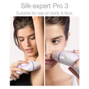 Braun IPL Hair Removal for Women, Silk Expert Pro 3 PL3111 with Venus Smooth Razor, FDA Cleared, Permanent Reduction in Hair Regrowth for Body & Face, Corded Braun