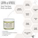 Gryph & IvyRose Seal the Deal Skin Moisturizing Balm - Sesame Seed Oil Healing Balm with Turmeric and Beeswax for Dry Skin - 2oz Gryph & IvyRose