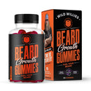 Beard Growth Gummies - Grow a Fuller & Thicker Beard Faster, Berry Blast Flavor - Formulated with Biositol Complex 1 Plus 19 Hair Growth Nutrients - (60 Capsules) Wild Willies Wild Willies