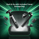 FOKE Back Shaver for Men, Ultra-Wide 1.8" T-Shaped Head, Includes Travel Case, Mens Back Shaver Rechargeable with Long Handle, Safety Lock, Waterproof IPX7, Multi-Functional Body Hair Trimmer,(Black) Infinity Warehouse