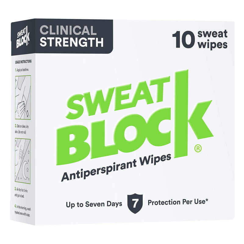 SweatBlock Antiperspirant Bundle Deal, Wipes (1 box) and Lotion (1 tube), Reduce Excessive Underarm Sweating, Hand Sweating, and Smelly Feet.… SweatBlock