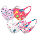 Kid's Face Washable and Reusable Protective Gear Bandanas Unicorn Kitty Animal Themed (Girl-4set) INSTALASHES
